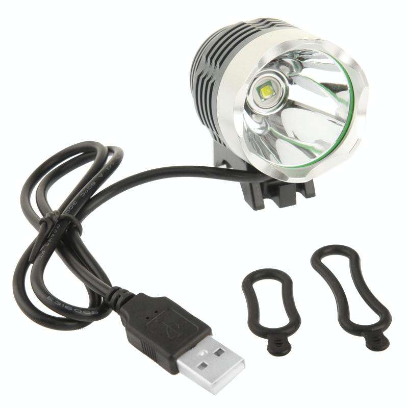 3 Modes USB CREE XML T6 LED Headlamp / Bicycle Light, Luminous Flux: 900lm, Cable Length: 1.5m