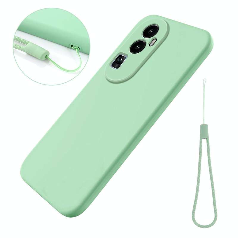 For OPPO Reno10 Pro+ Pure Color Liquid Silicone Shockproof Phone Case(Green)