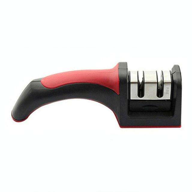 Ceramics Knife Sharpener with Square Handle(Red)
