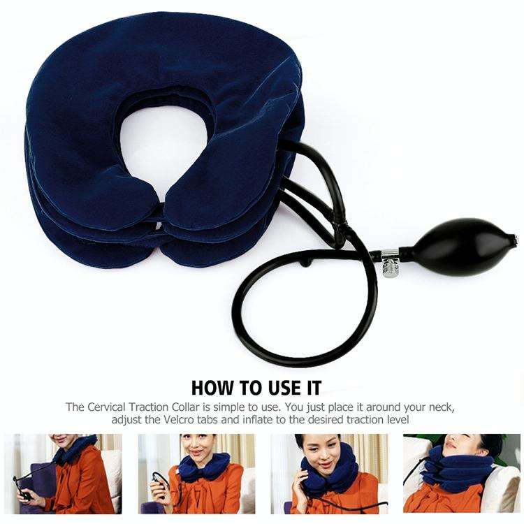 Household Full Cashmere Cervical Traction Instrument Neck Protection Inflatable Cervical Spine Ma...