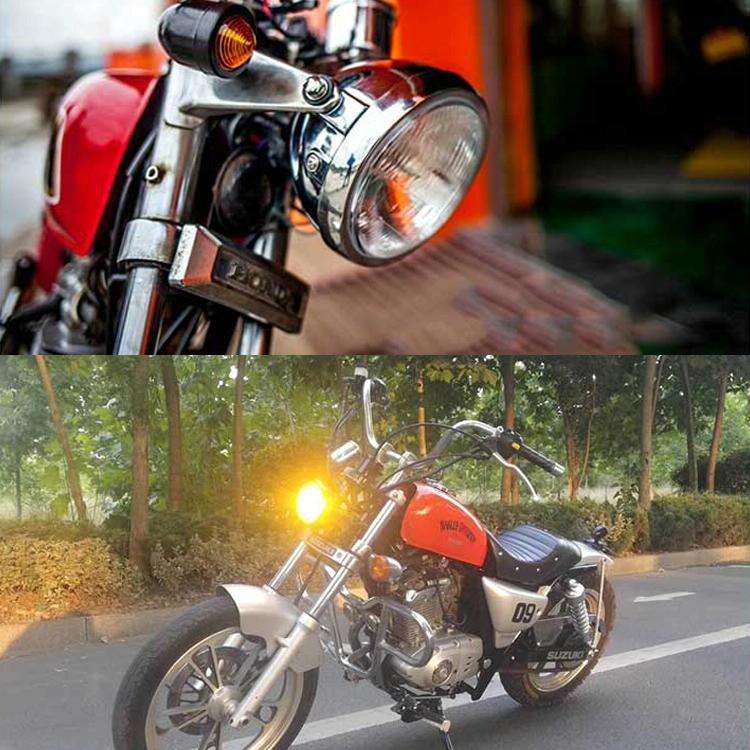 5.75 inch Motorcycle Black Shell Retro Lamp LED Headlight Modification Accessories for CG125 / GN...