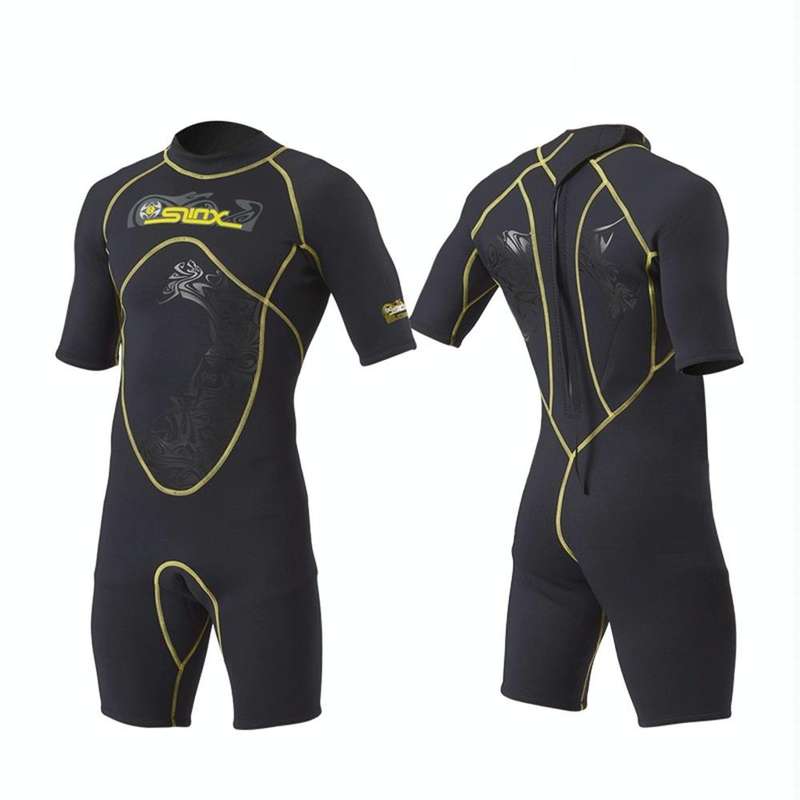 SLINX 1103 3mm Neoprene Super Elastic Wear-resistant Warm Y-splicing Wet Short-sleeved One-piece ...