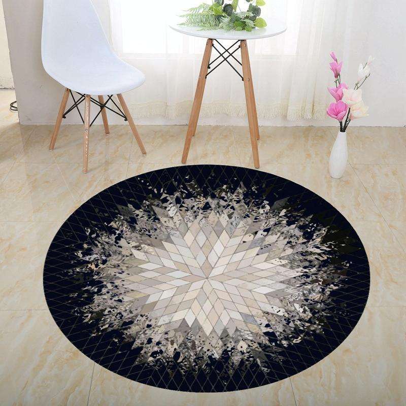 3D Illusion Stereo Vision Carpet Living Room Floor Mat, Size: 60x60cm(Round C)