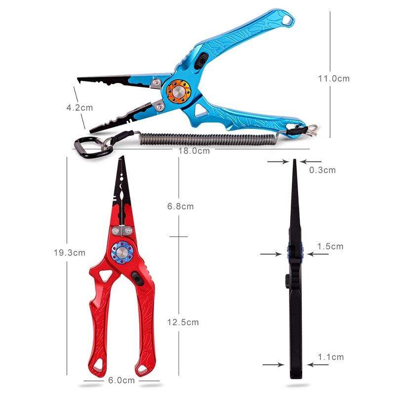 Multifunctional Open-Loop Lead-Pressing Fishing Pliers With Lock(Red)