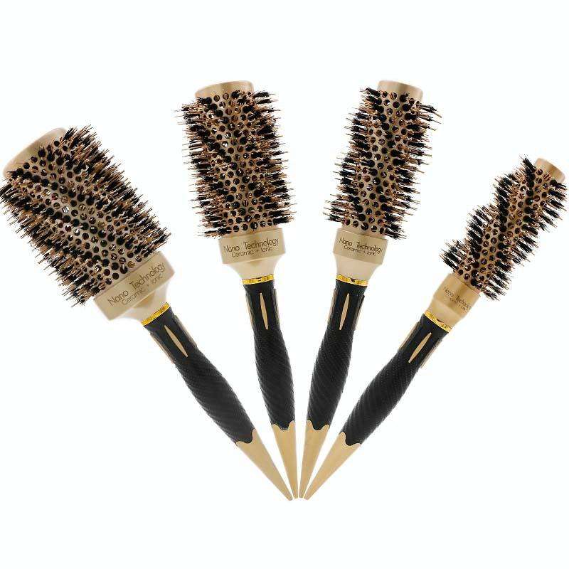 43mm Twill Boar Bristles Curling Comb Ceramic Roller Comb