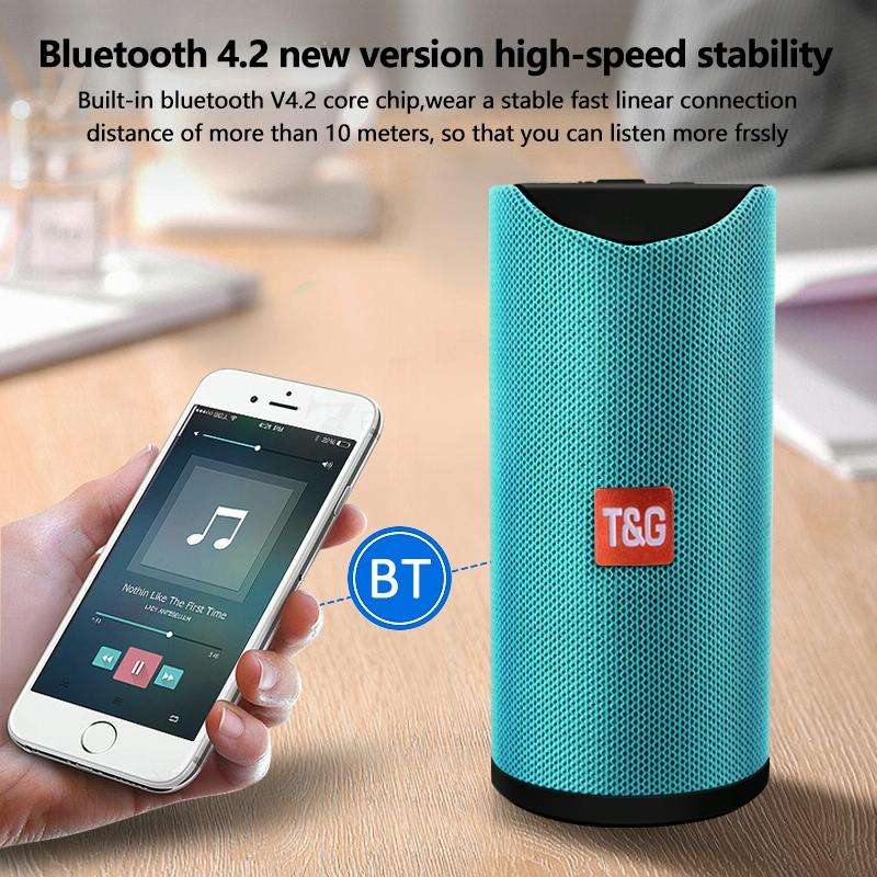 T&G TG113 Portable Bluetooth Speakers Waterproof Stereo Outdoor Loudspeaker MP3 Bass Sound Box wi...