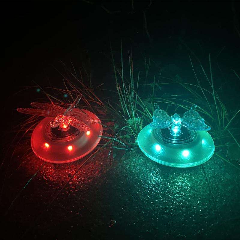 Solar Pool Floating Light Outdoor Villa Swimming Pool RGB Light Garden Grass Light(Dragonfly)
