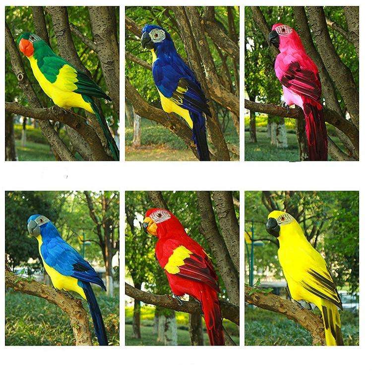 45CM Simulation Parrot Simulation Bird Macaw Foam Feather Parrot Sen Gardening Decoration, Color:...