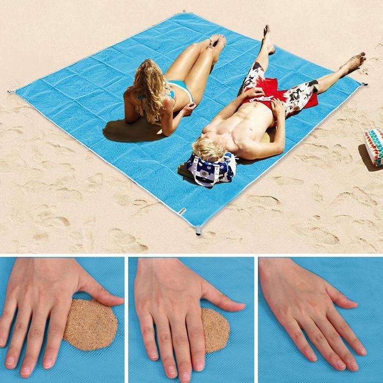 Sand Free Mat Lightweight Foldable Outdoor Picnic Mattress Camping Cushion Beach Mat, Size: 2x1.5...