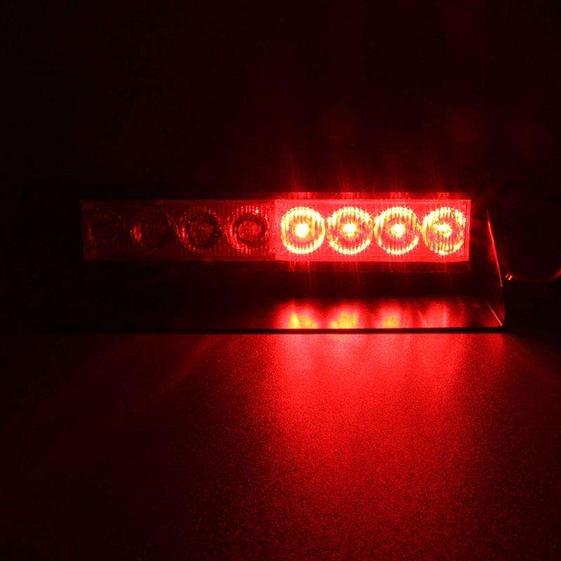8W 800LM 8-LED Red Light 3-Modes Adjustable Angle Car Strobe Flash Dash Emergency Light Warning L...