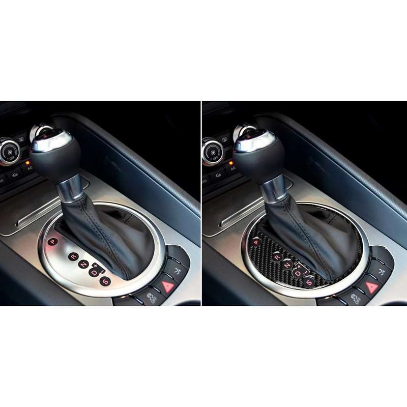 Car Carbon Fiber Gear Shift Position Panel Decorative Sticker for Audi TT 8n 8J MK123 TTRS 2008-2...