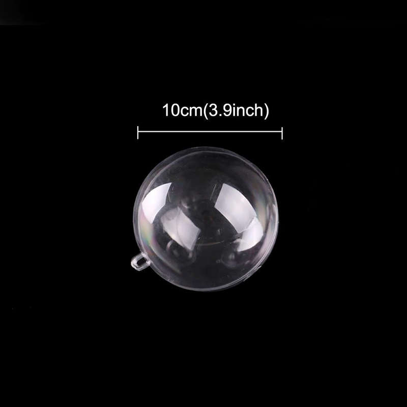5 PCS Transparent Christmas Ball Hollow Plastic Sphere Ball Shaped Eternal Flower Ball Wedding Gi...