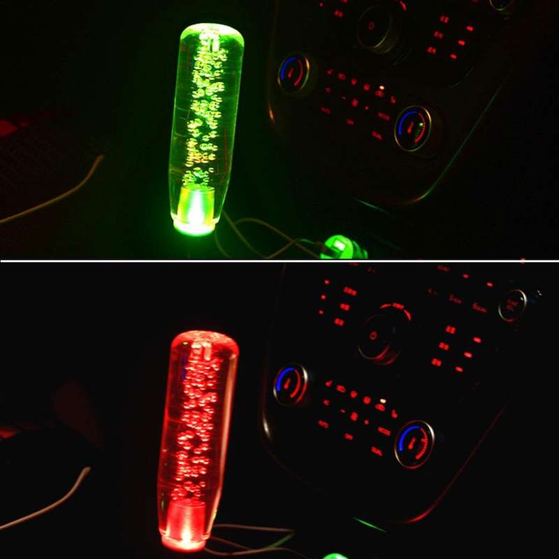 Crystal Colorful Light Car Breathing Racing Dash LED Magic Lamp Gear Head Shift Knob with Base, S...