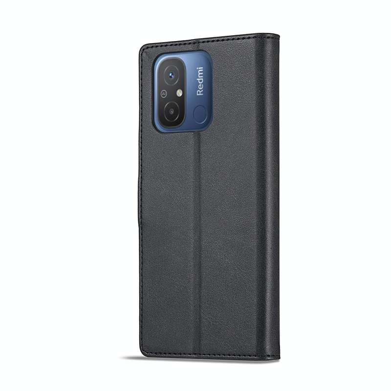 For Xiaomi Redmi 12C/11A Global LC.IMEEKE Calf Texture Horizontal Flip Leather Case(Black)