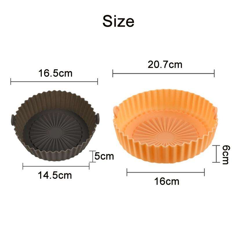 Air Fryer Special High Temperature Oil Absorption Silicone Pad, Colour: Large Bright Grey