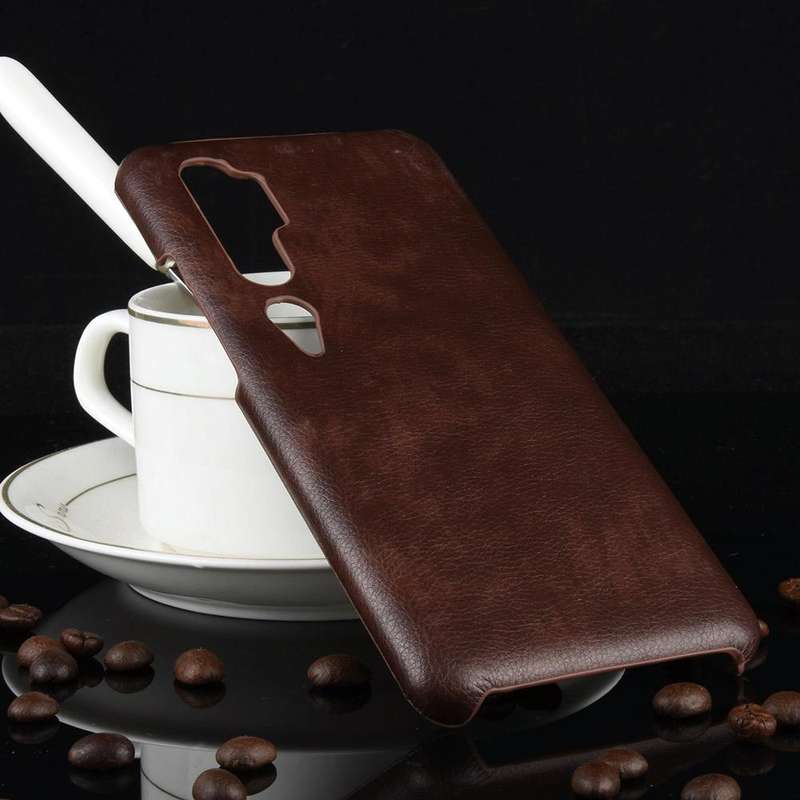 For Xiaomi Mi Note 10/ Note10 Pro/CC9 Pro Shockproof Litchi Texture PC + PU Case(Brown)