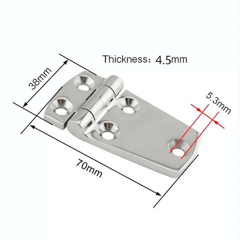 38x70mm 316 Stainless Steel Yacht RV Hinge Control Cabinet Hinge