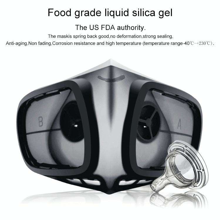 Silicone Protective Reusable PM2.5 KN95 Respirator Mask Replaceable Filter Antivirus Anti-fog Fac...