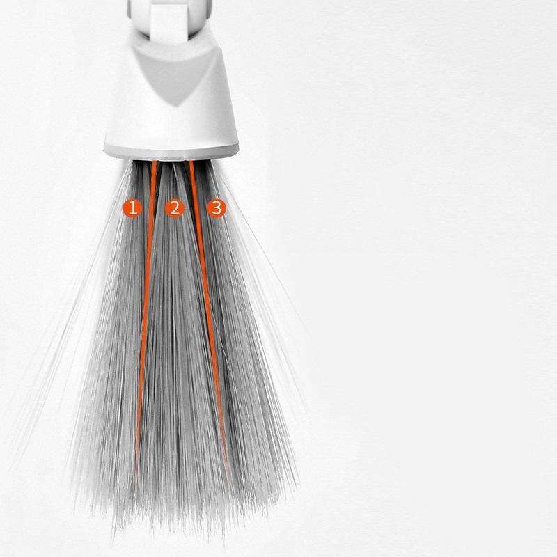 Household Folding Standing Rotatable Broom And Dustpan Set Combination(White)