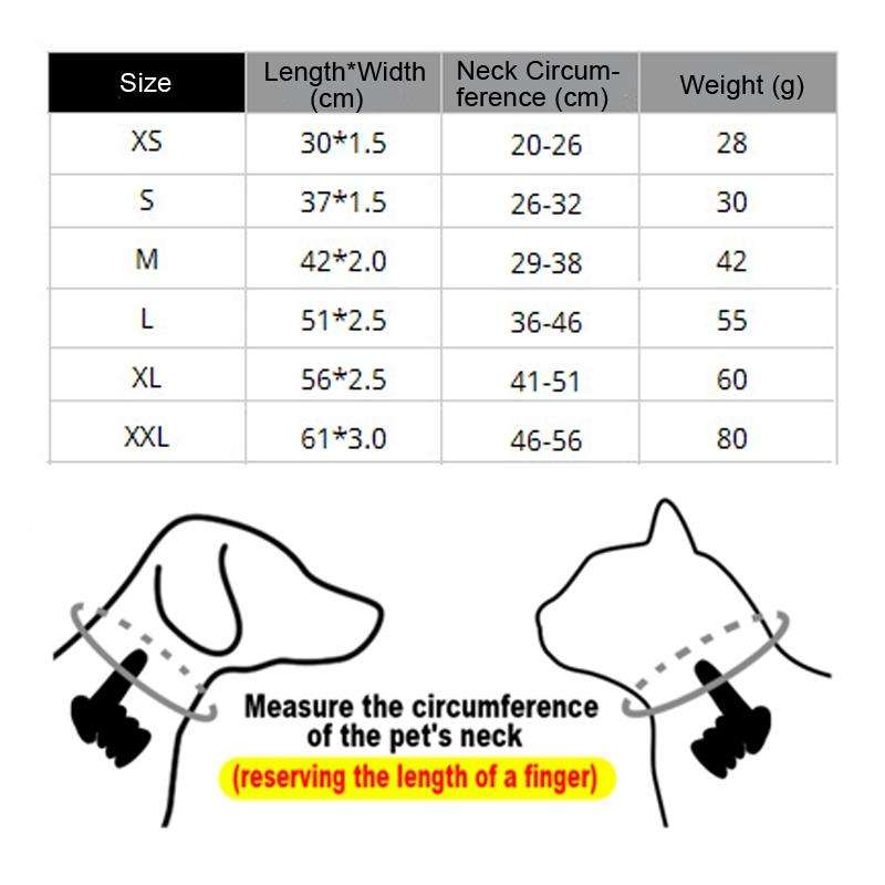 CL181K Pet Soft Reflecting Collar, Size: XL(No Iron Sheet Black)