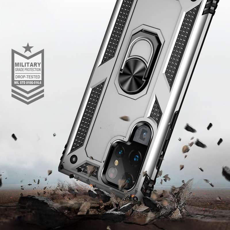 For Samaung Galaxy S22 Ultra 5G Shockproof TPU + PC Protective Case with 360 Degree Rotating Hold...