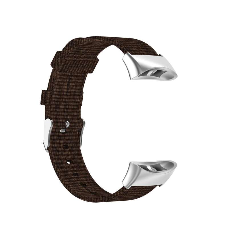 For Garmin Forerunner 45 / 45S / Swim 2 Universal Nylon Canvas Watch Band(Coffee)