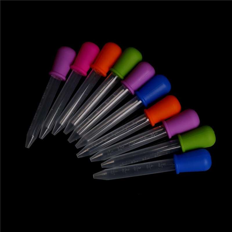 3 PCS 5ML Clear Silicone Small Plastic Feeding Medicine Liquid Graduated Pipette Dropper, Size: 1...