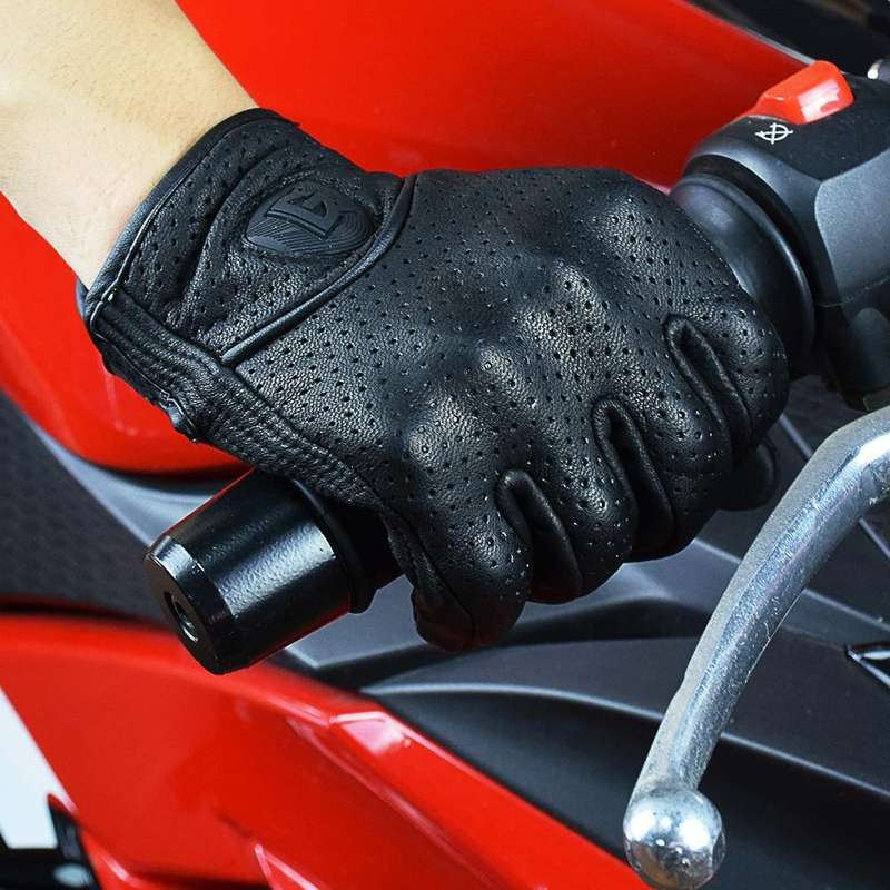 GHOST RACING GR-ST06 Breathable Touch Screen Motorcycle Riding Leather Gloves Anti-Fall Locomotiv...