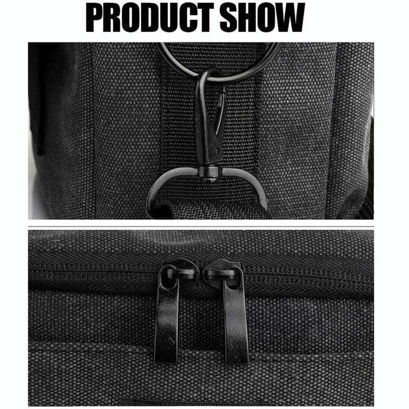 Universal DSLR Camera Shoulder Bag Canvas Photo Handbag, External size: 19 x 17 x 10mm(Black)