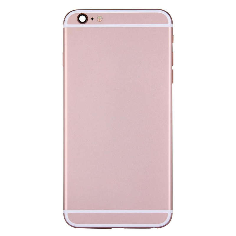 Full Housing Back Cover with Power Button & Volume Button Flex Cable for iPhone 6 Plus(Rose Gold)