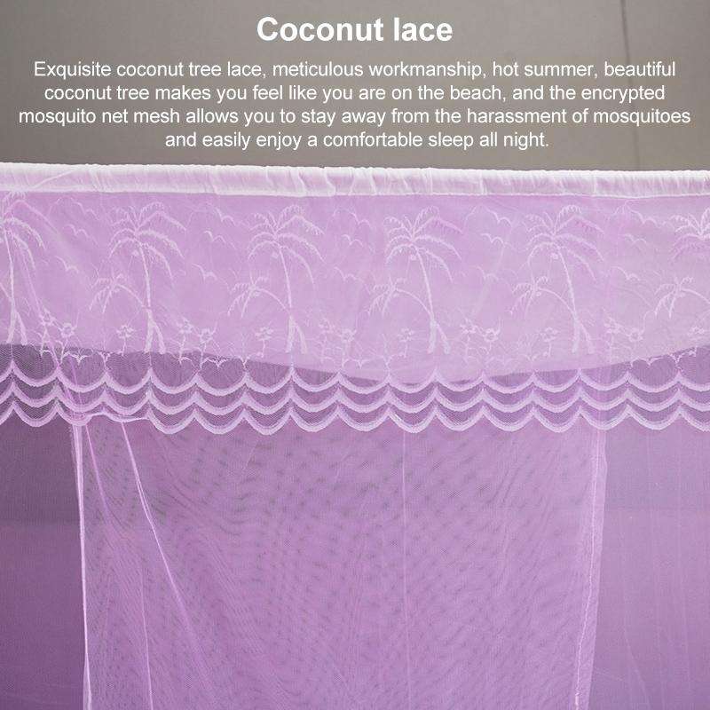 Single-door Mosquito Net Square Roof for Home Student Dormitory, Size:1.0x1.9x1.5 Meters(White)