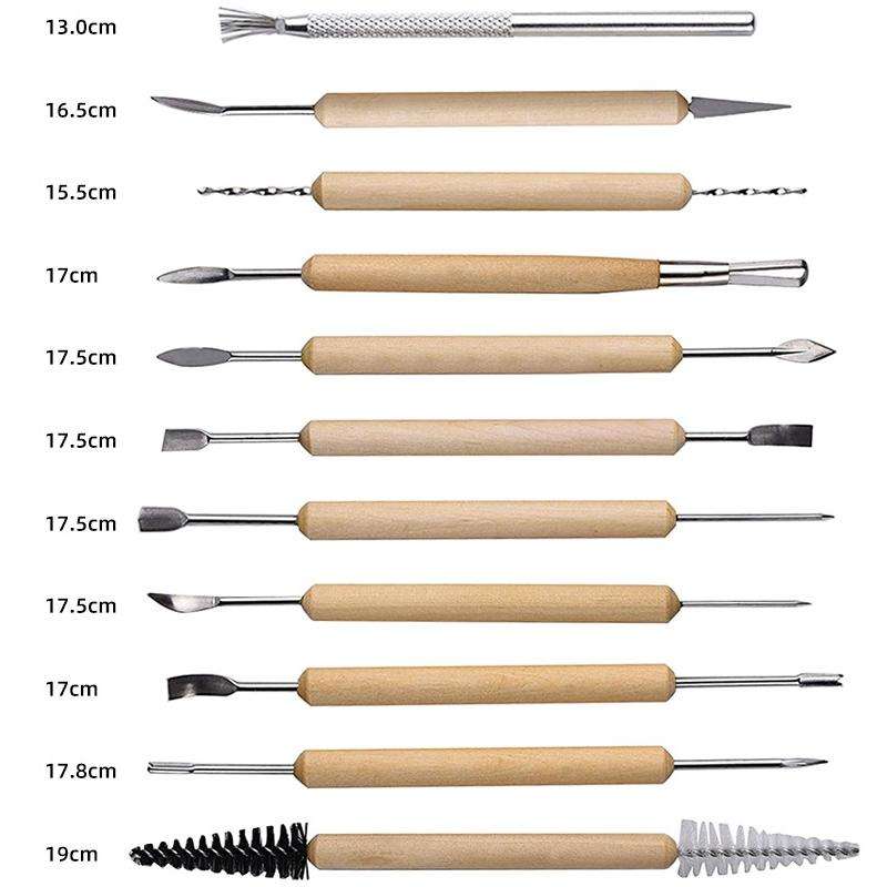 30 PCS/Set Ceramic Clay Sculpture Carving Knife Clay Indentation Pen