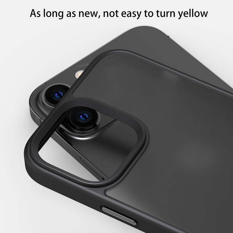 For iPhone 15 Pro Max Frosted Back Shockproof Phone Case(Blue)
