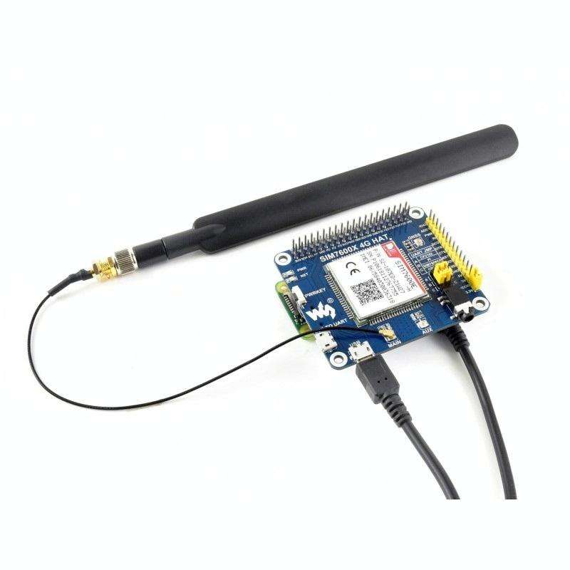 Waveshare 4G / 3G / 2G / GSM / GPRS / GNSS HAT for Raspberry Pi, LTE CAT4, for Southeast Asia, We...