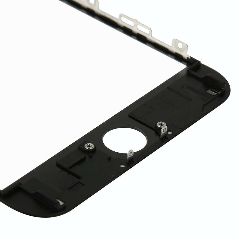 Front Screen Outer Glass Lens with Front LCD Screen Bezel Frame for iPhone 6 Plus(Black)