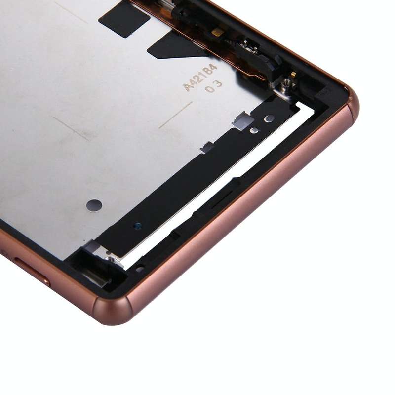 Single SIM Front Housing LCD Frame Bezel for Sony Xperia Z3(Brown)