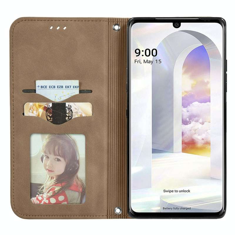 For LG Velvet 2 Pro Retro Skin Feel Business Magnetic Horizontal Flip Leather Case with Holder & ...