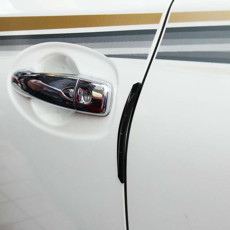 3R 3R-2103 4 PCS Rubber Car Side Door Edge Protection Guards Cover Trims Stickers(Brown)