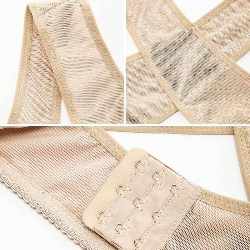 Women Ultrathin Kyphosis Correction Shoulder Support Tight-fitting Orthopedic Belt, Size:L(Flesh ...