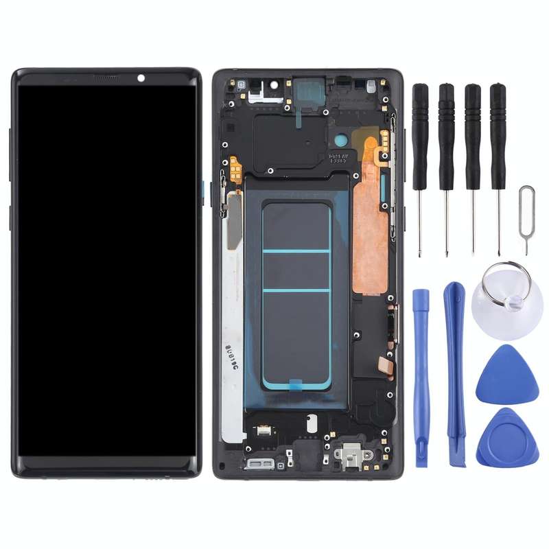 OLED LCD Screen for Samsung Galaxy Note9 SM-N960 Digitizer Full Assembly with Frame (Black)