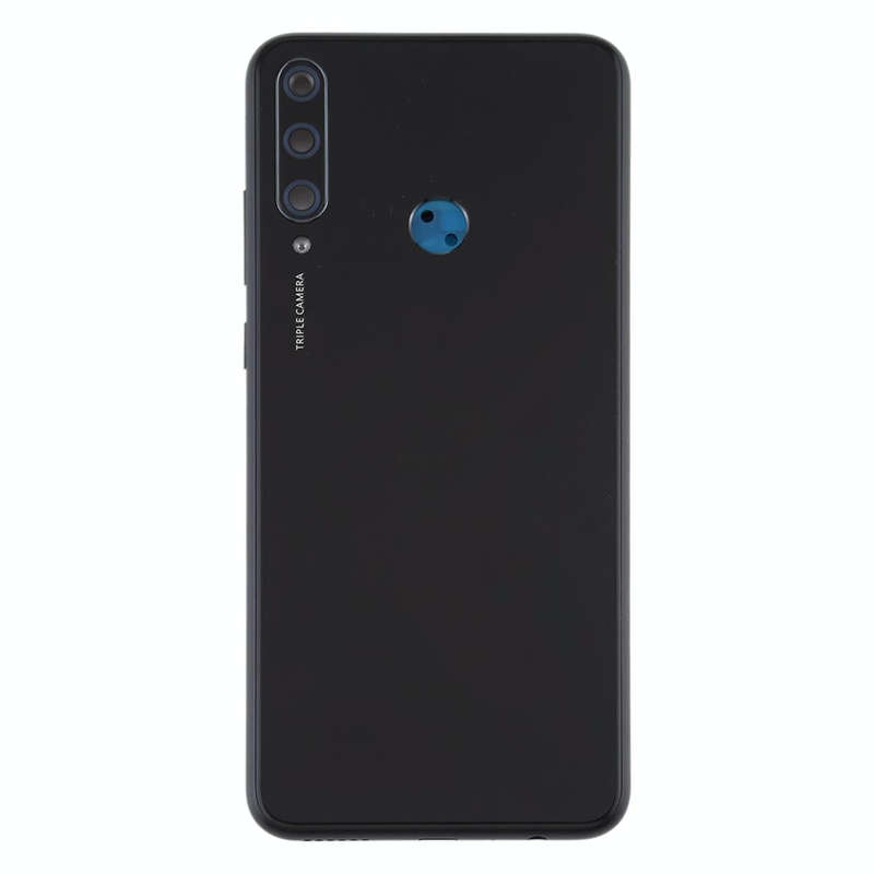 Original Battery Back Cover with Camera Lens Cover for Huawei Y6p(Black)