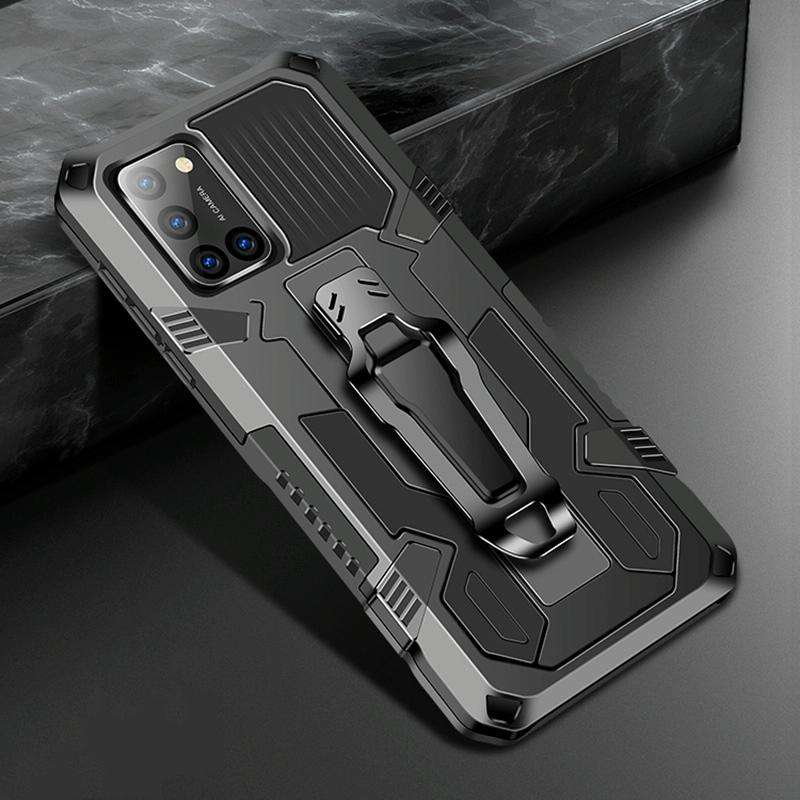 For Samsung Galaxy A71 Armor Warrior Shockproof PC + TPU Protective Case(Black)