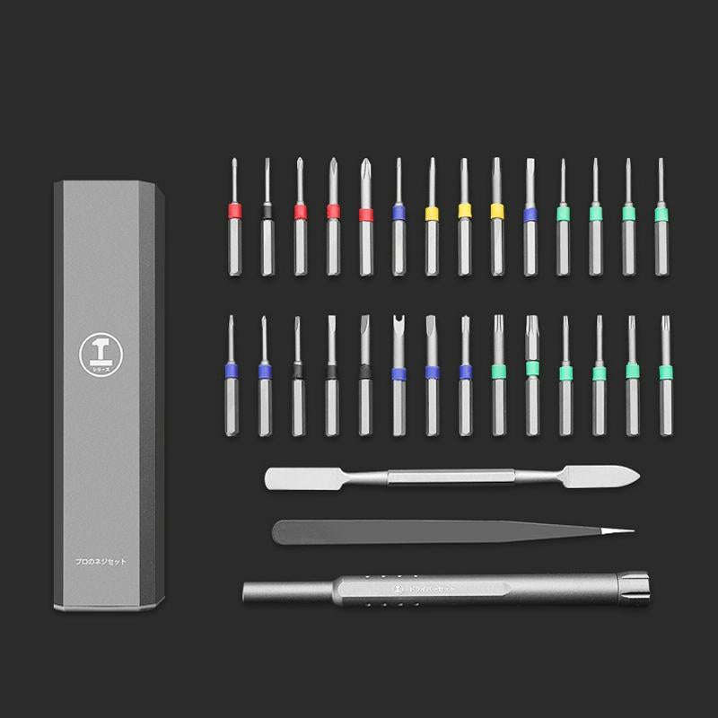 GREENER Screw Knife Set Disassembling Maintenance Tool, Series: 30 In 1 Aluminum Barrel