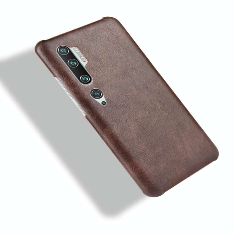 For Xiaomi Mi Note 10/ Note10 Pro/CC9 Pro Shockproof Litchi Texture PC + PU Case(Brown)
