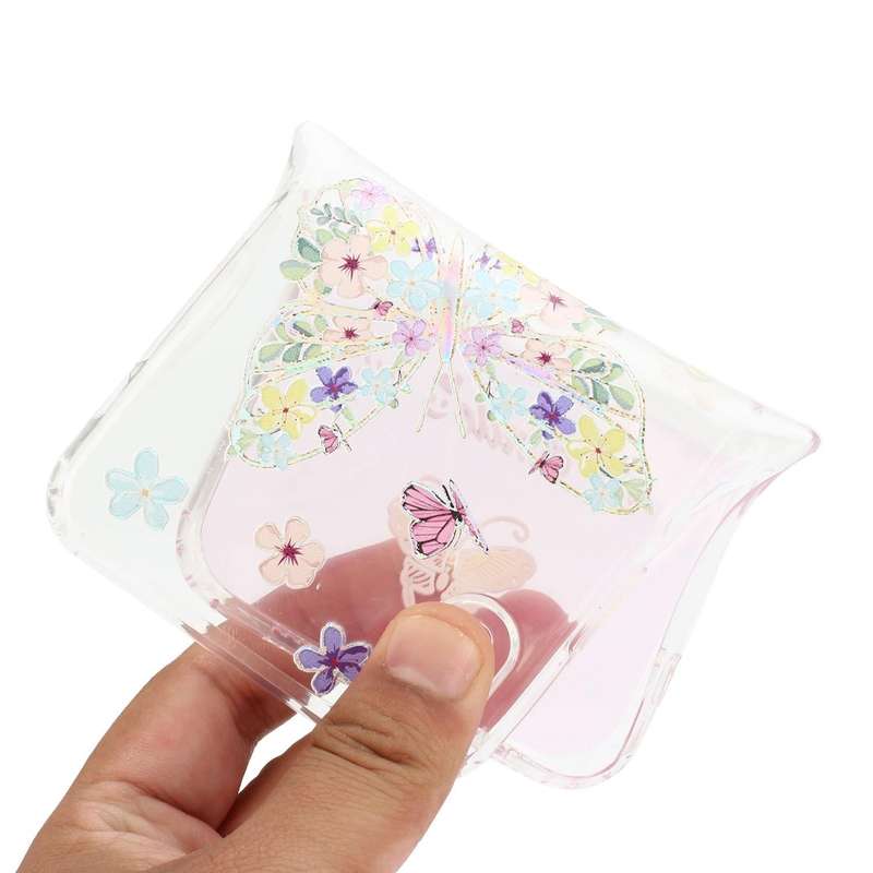 For Samsung Galaxy A54 5G Bronzing Butterfly Flower TPU Phone Case(Colorful Butterfly)
