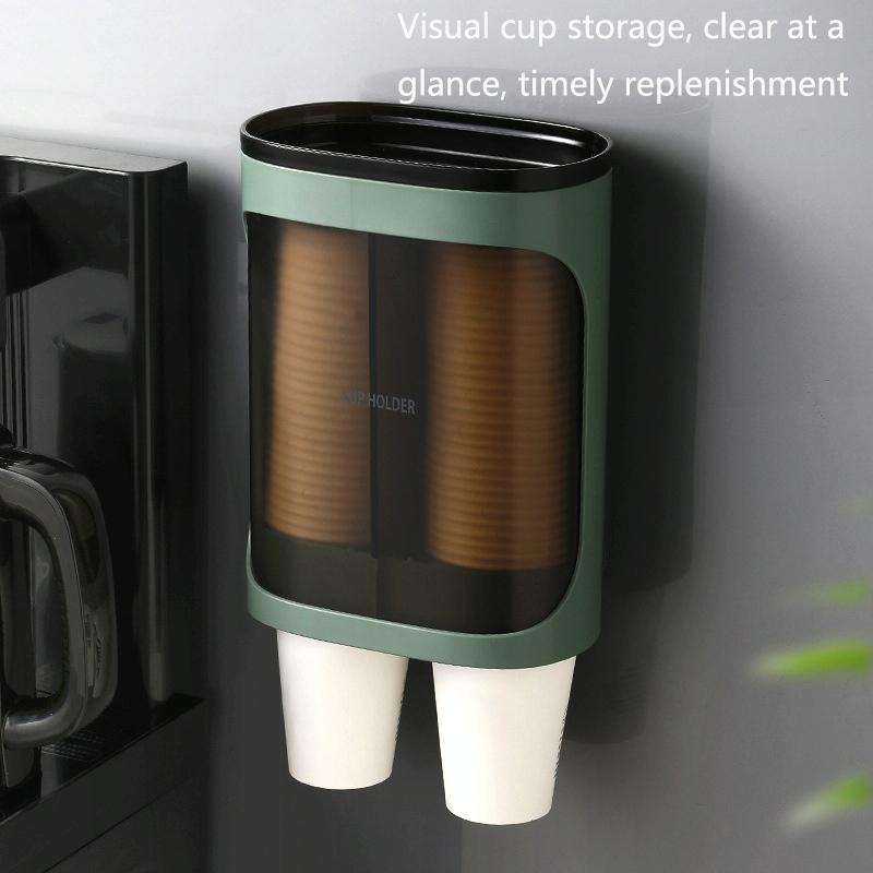 Wall-Mounted Disposable Cup Remover Punch-Free Cup Holder Home Office Convenient Cup Holder, Colo...