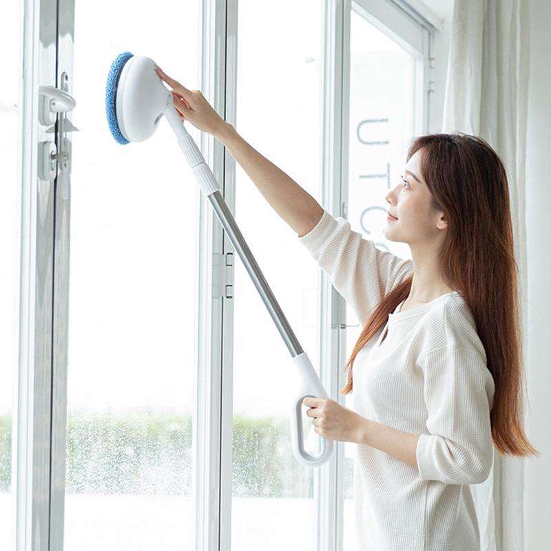 Wireless Electric Intelligent Telescopic Glass Wipe Window Cleaner (White)