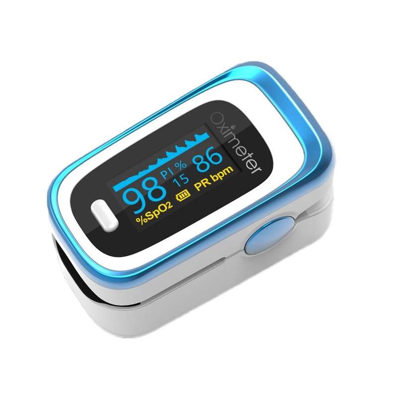 Finger Pulse Oximeter Finger Pulse Blood Oxygen Saturation Monitor, Colour: 131R Blue White(Engli...