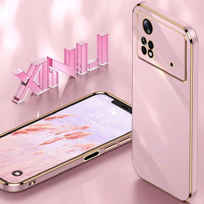 For Xiaomi Poco M4 Pro XINLI Straight Edge 6D Electroplate TPU Phone Case(Celestial Blue)