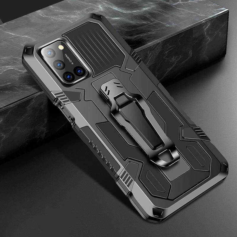 For OPPO A72 Machine Armor Warrior Shockproof PC + TPU Protective Case(Black)